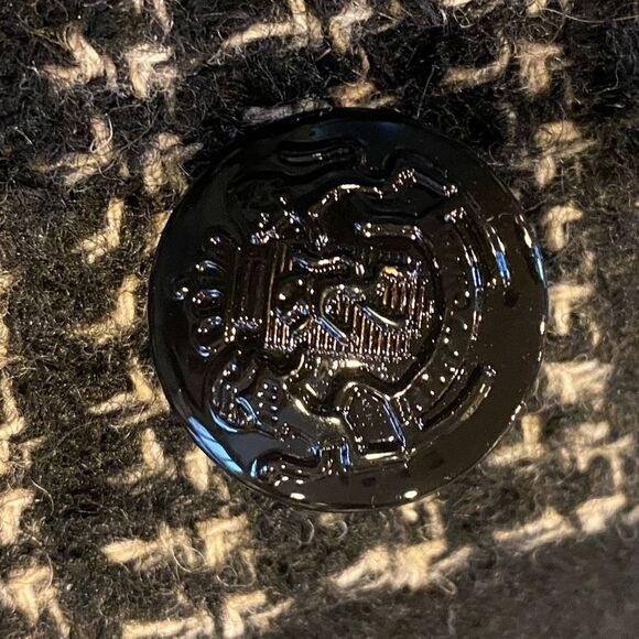 Betsey Johnson Houndstooth Princess Cut Wool Overcoat 8 - Picture 12 of 12